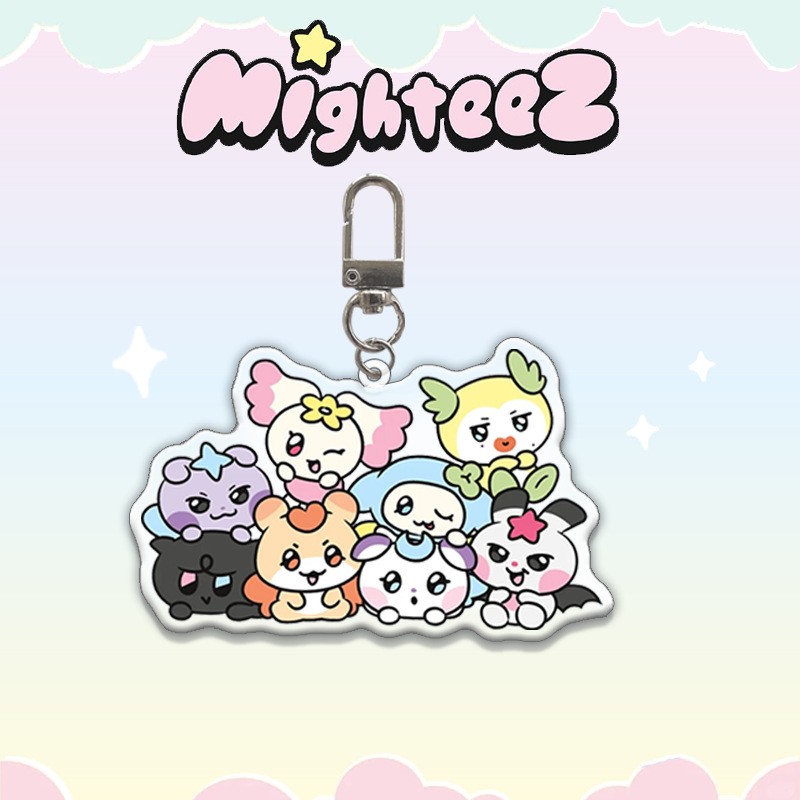 Kpop ATEEZ MIGHTEEZ Cartoon Cute Keychain Acrylic Bag Charm
