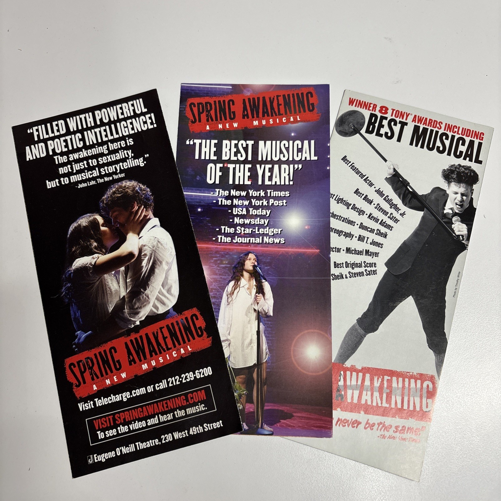 SPRING AWAKENING Broadway Musical FLIER LOT! Original 2006 Production! GROFF