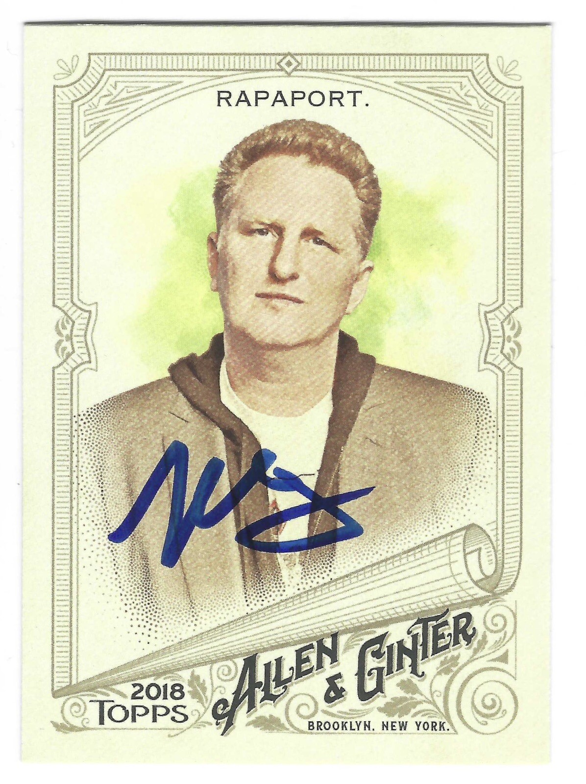 MICHAEL RAPAPORT SIGNED 2018 TOPPS ALLEN & GINTER CARD COMEDIAN (EXACT PROOF)