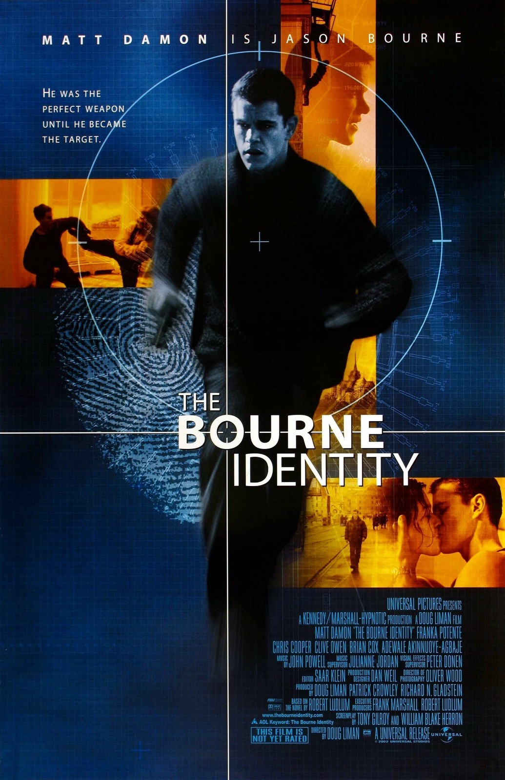 The Bourne Identity movie poster – Matt Damon poster – 11 x 17 inches