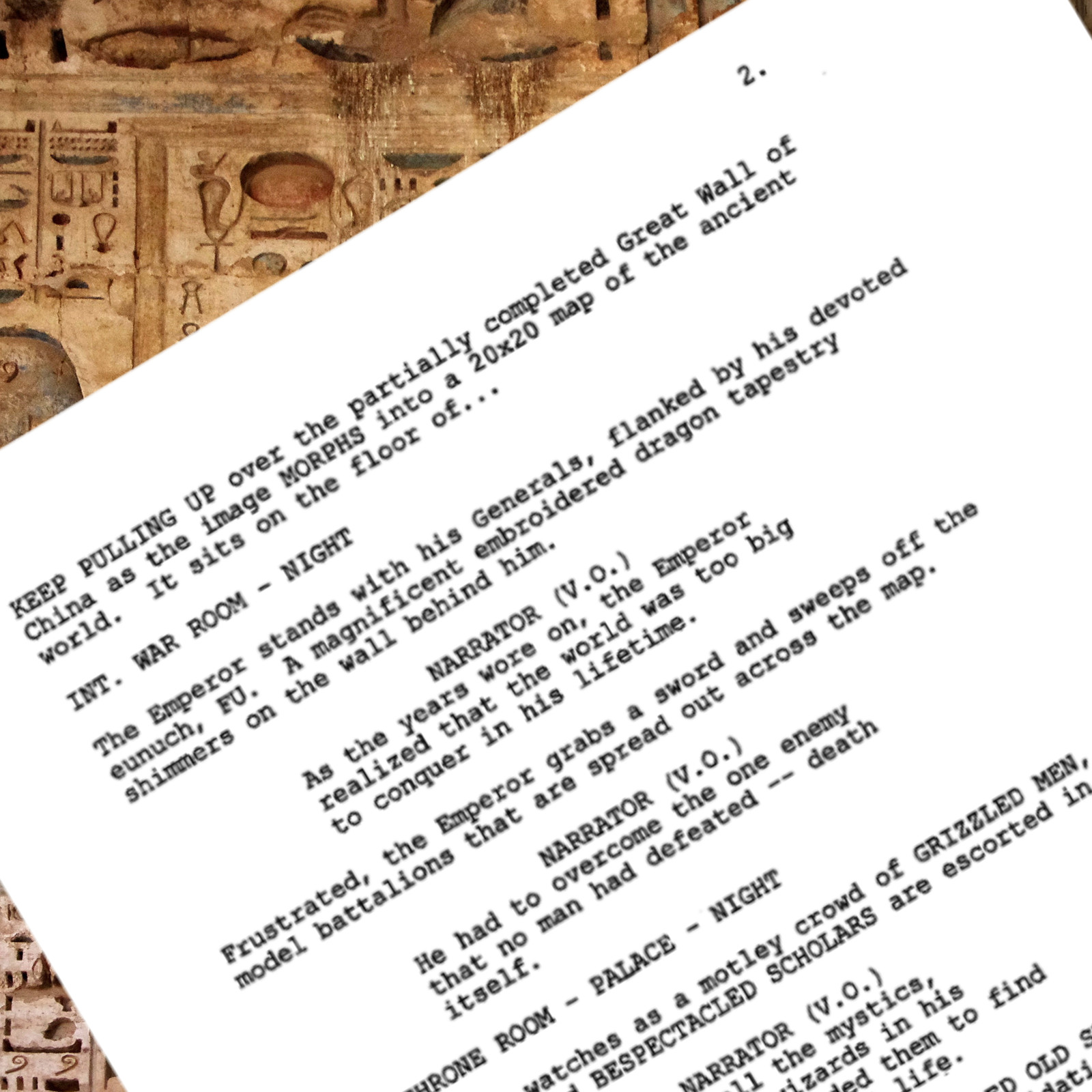The Mummy 3 Script Signed Autograph Reprints | Dragon Emperor | Brendan Fraser