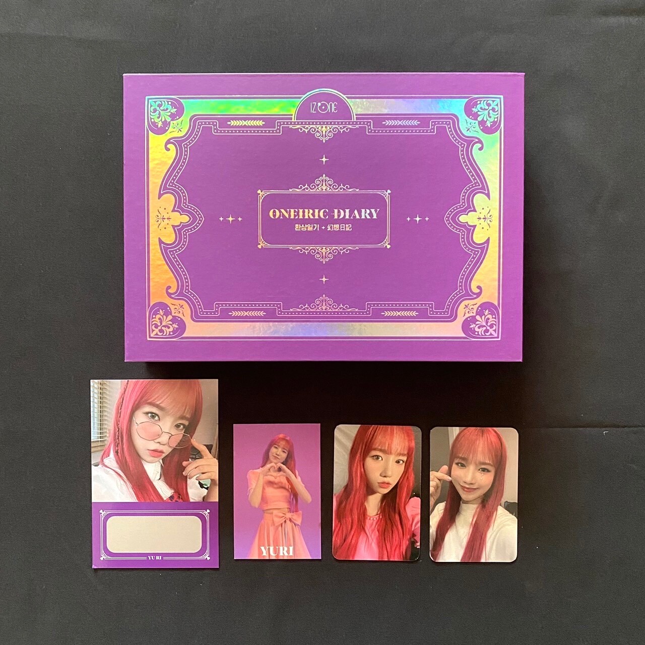 iz*one 3rd Mini Album oneiric diary Yuri set 3D ver. + 4 photo cards IZONE