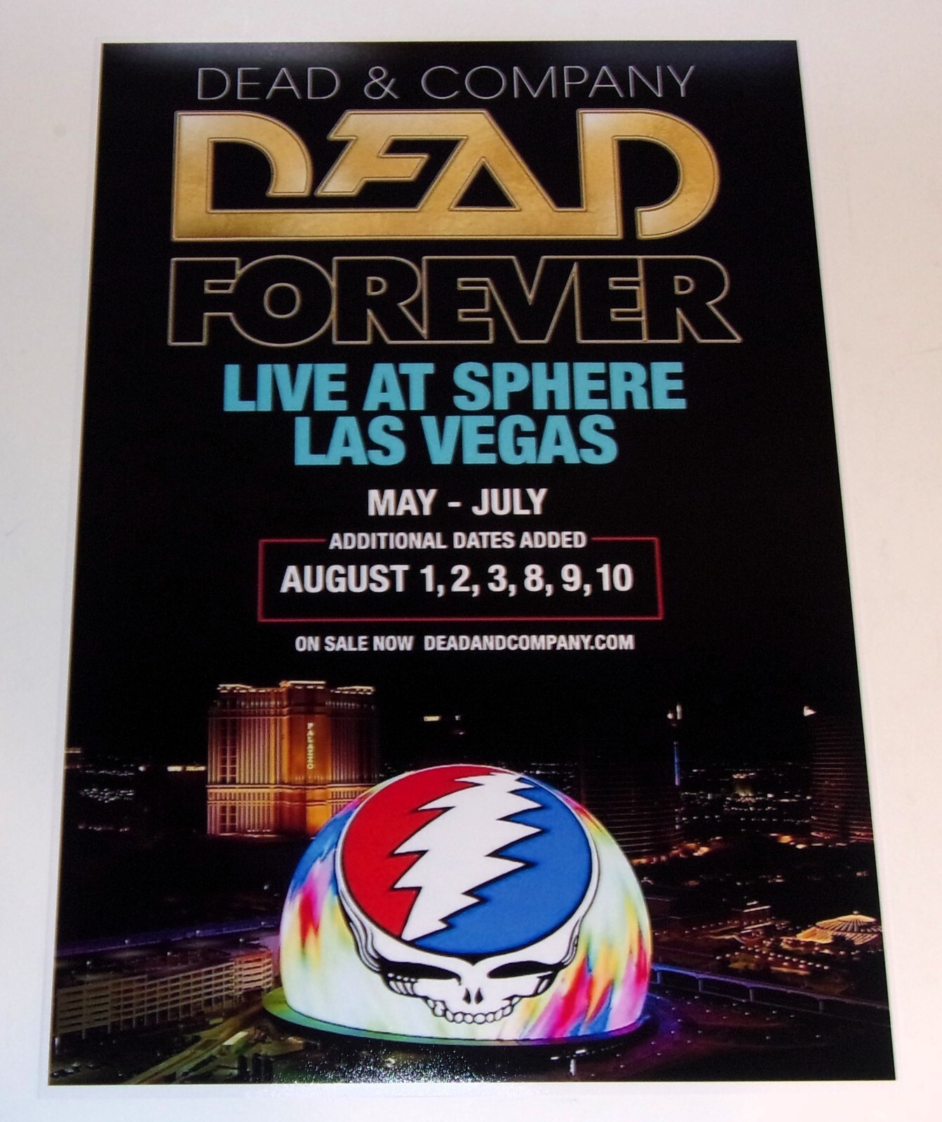 Dead FOREVER – Dead & Co. Grateful Dead Bob Weir SPHERE 2024 Poster 19″ x 13″
