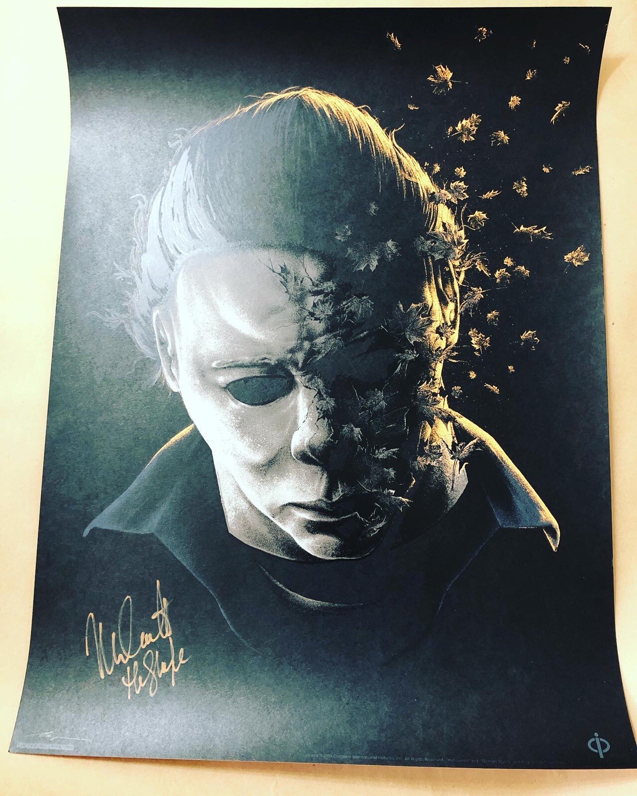 Halloween Matt Ryan Tobin HCG poster 49/350 signed Nick Castle JSA Michael Myers