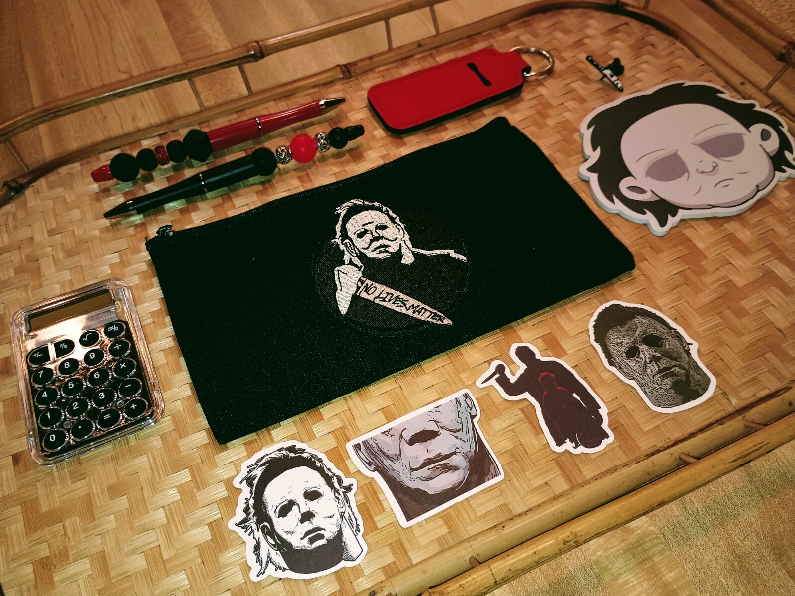 Halloween – Horror Movie Theme – Gift Set Memorabilia – Custom Patched Pouch