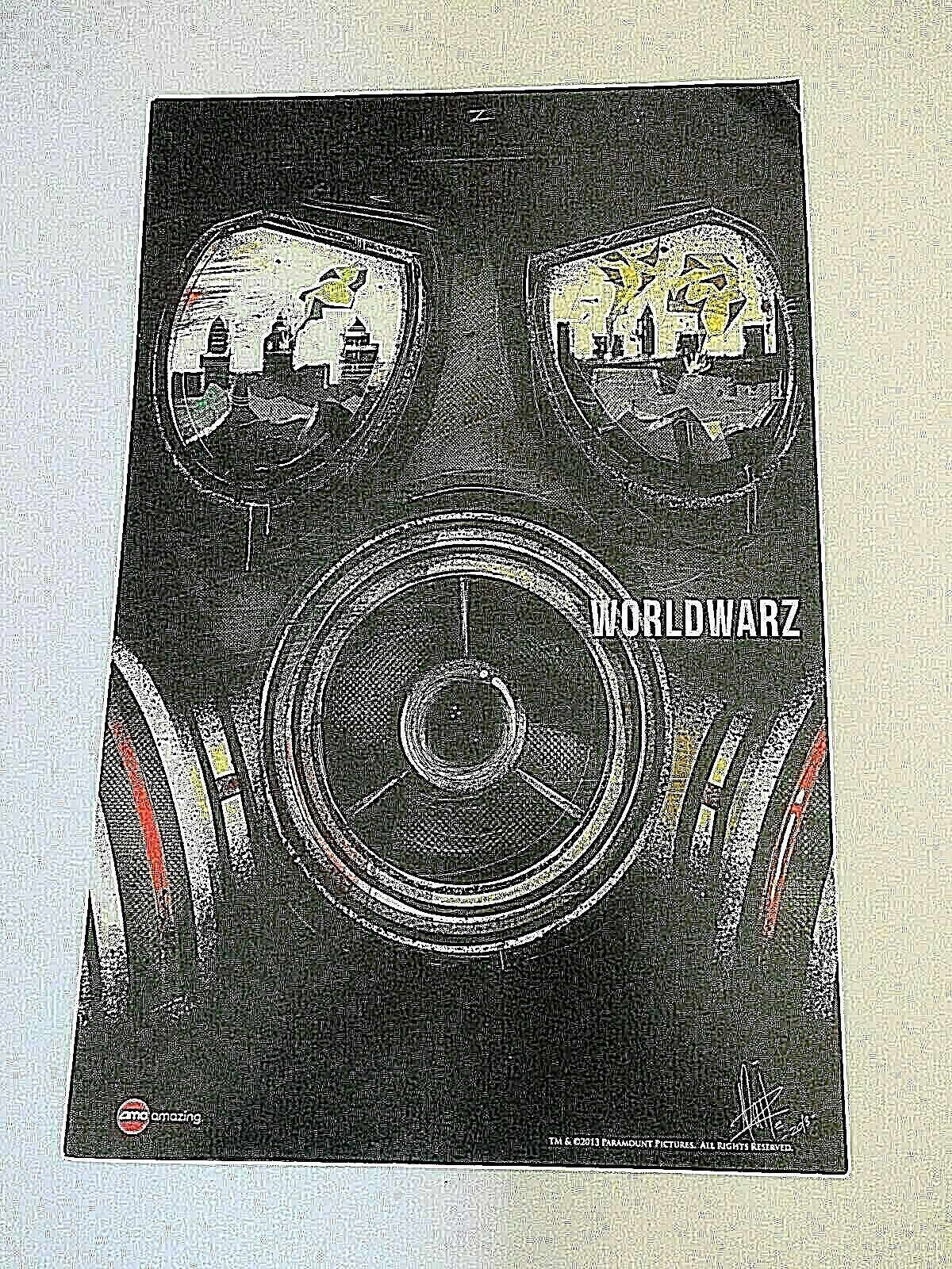 WORLD WAR Z MOVIE POSTERS (HARD COPIES) SET OF TWO/BRAND NEW ITEMS/17BY11INCHES.