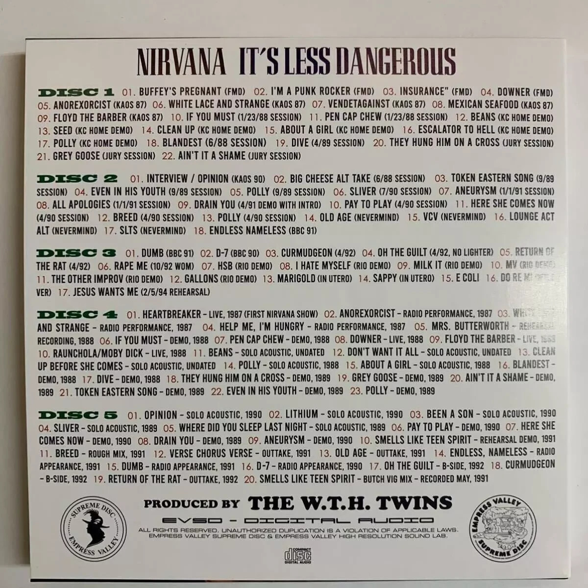 Nirvana /Pandora’s Box 10CD Set Empress Valley JAPAN NEW
