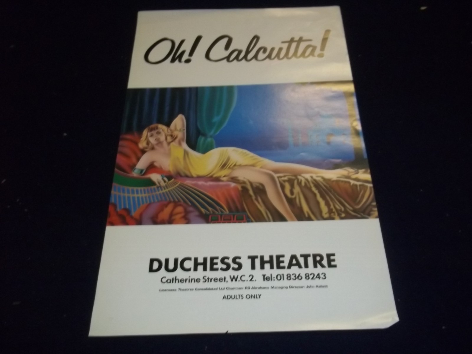 1970 OH CALCUTTA DUCHESS THEATER POSTER KENNETH TYNAN – ADULTS ONLY – P 169