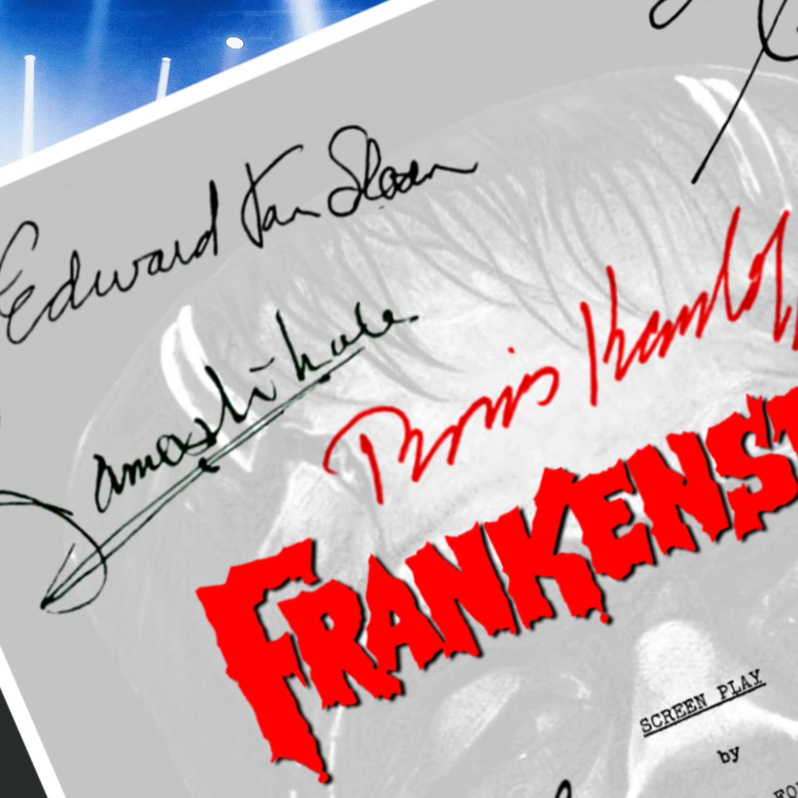 Frankenstein 1931 Movie Script Signed Autograph Reprints Boris Karloff Horror