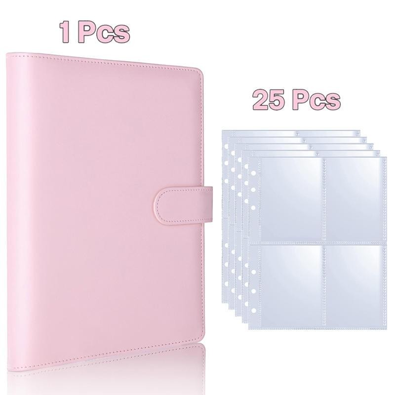 A5 Kpop Photocard Binder with 25 Pages 4-pocket Card Collector Album with 200 Ca