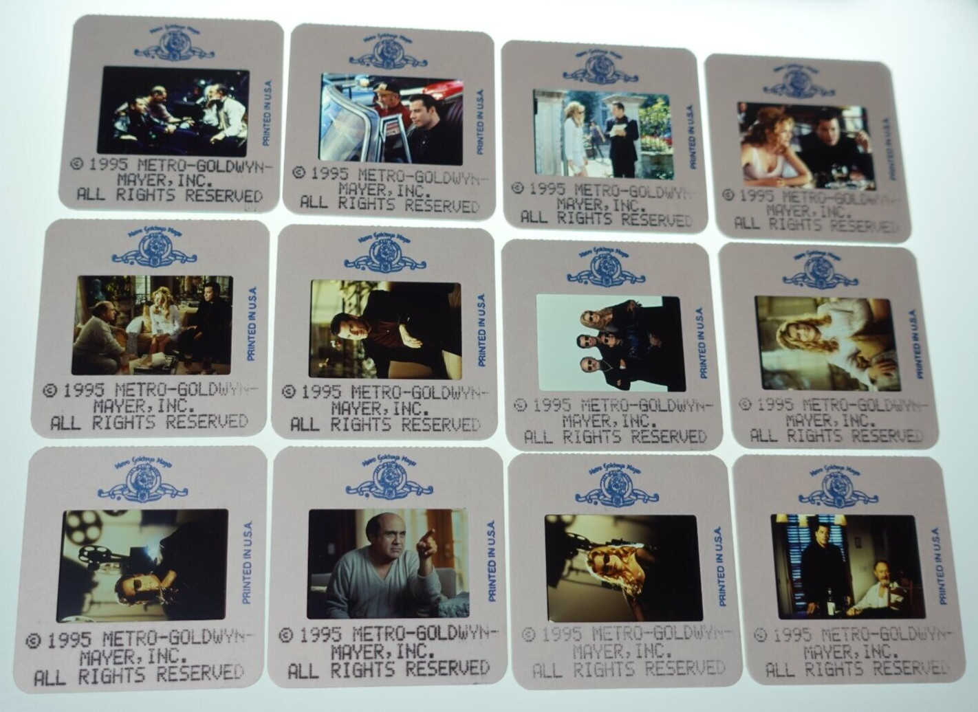Get Shorty 1995 John Travolta Gene Hackman Original Movie Slide Lot – 12 Slides