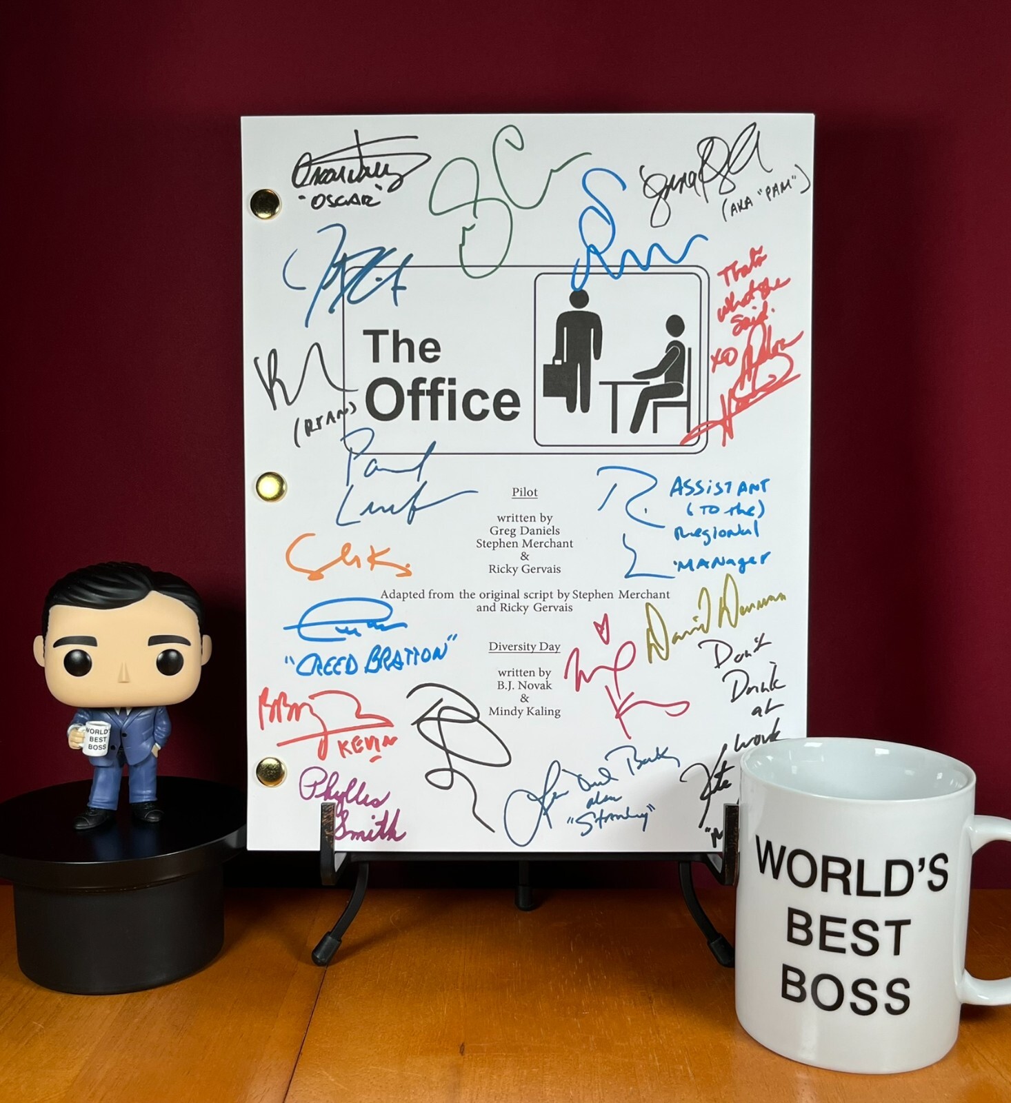 The Office Pilot Script Signed- And Episode 2- Autograph Reprints- 2 in 1