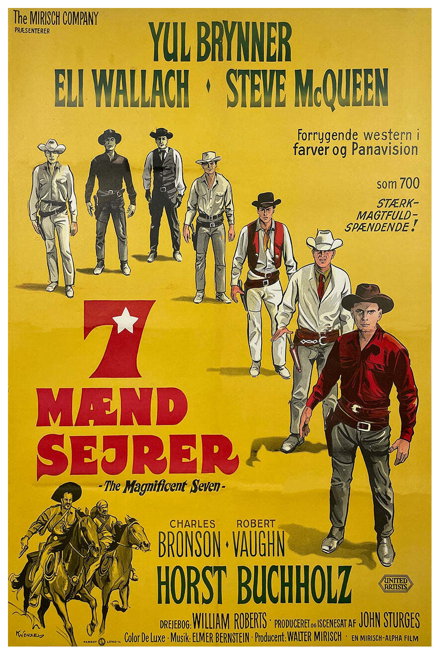 The Magnificent Seven 1960 – Charles Bronson – Italy (2) – Classic Movie Poster