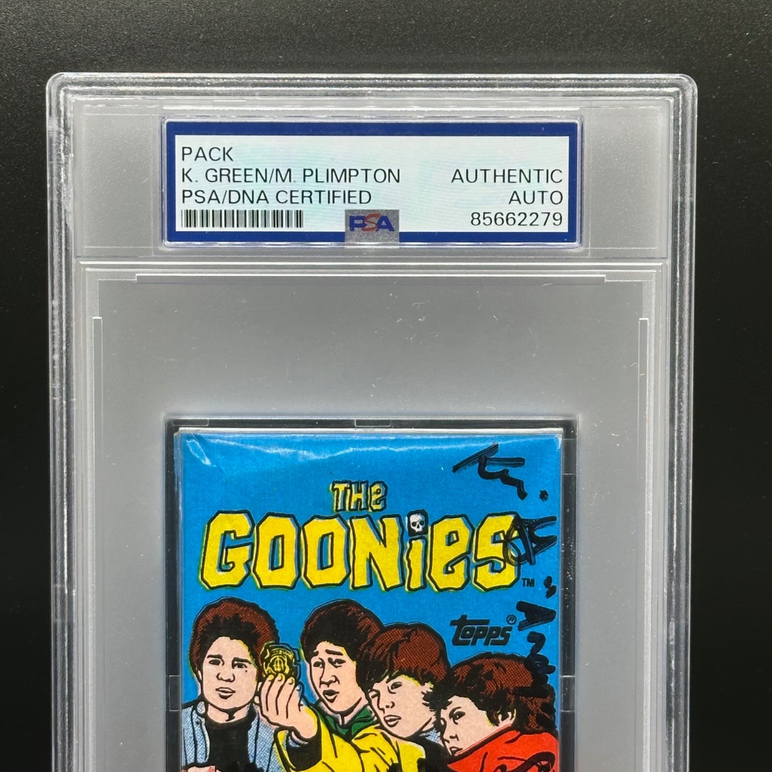 KERI GREEN & MARTHA PLIMPTON Signed THE GOONIES Wax Pack Autograph PSA Cards