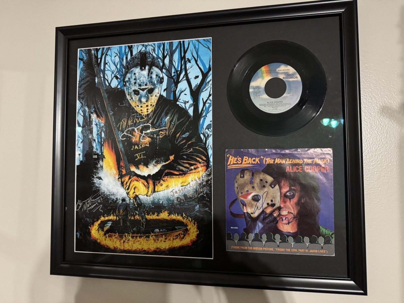 Friday The 13th 6 Jason Lives Alice Cooper Cast Signed CJ Graham Jason Voorhees