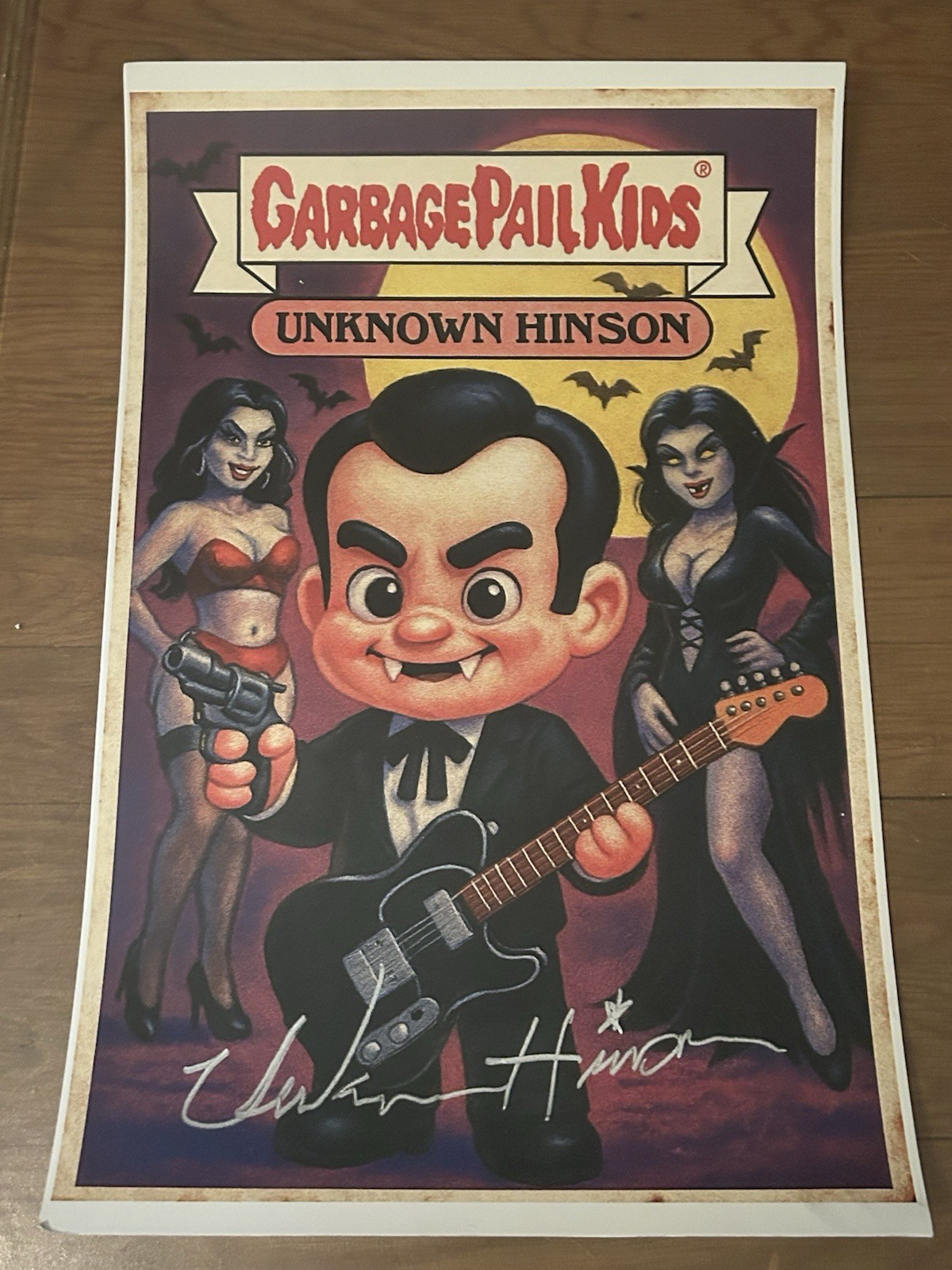 2026 UNKNOWN HINSON Garbage Kid Poster 11 X 17 SIGNED