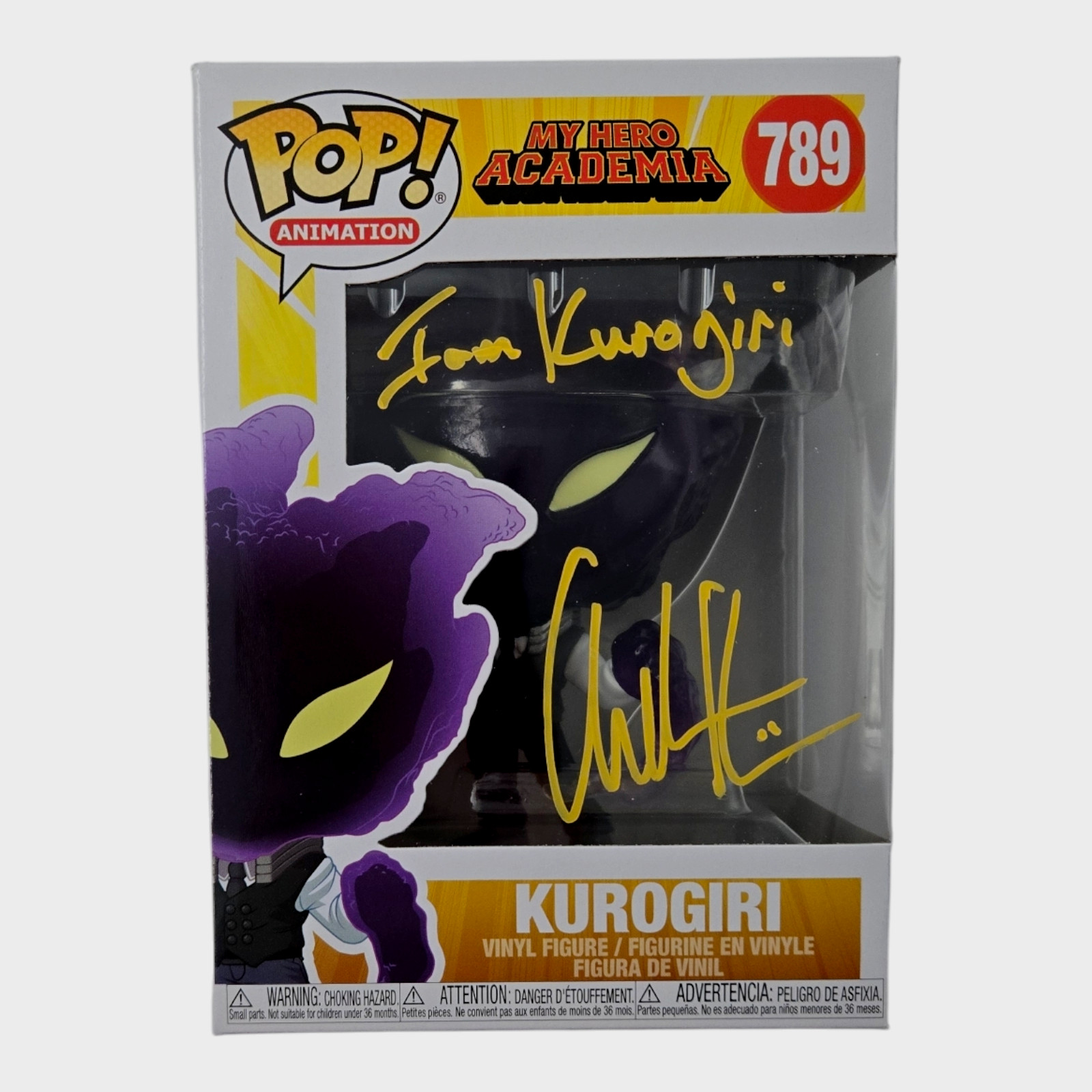 Chuck Huber Signed Funko Pop My Hero Academia Kurogiri Autograph Anime JSA COA 6