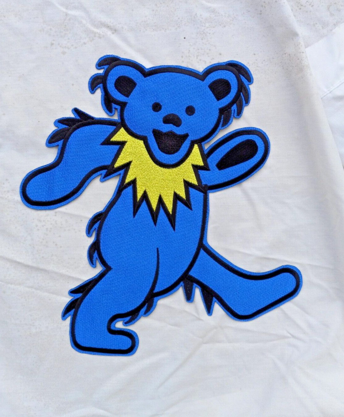 The Grateful Dead Blue Dancing Bear Embroidered Large 11.4″ x 11.8″ Back Patch