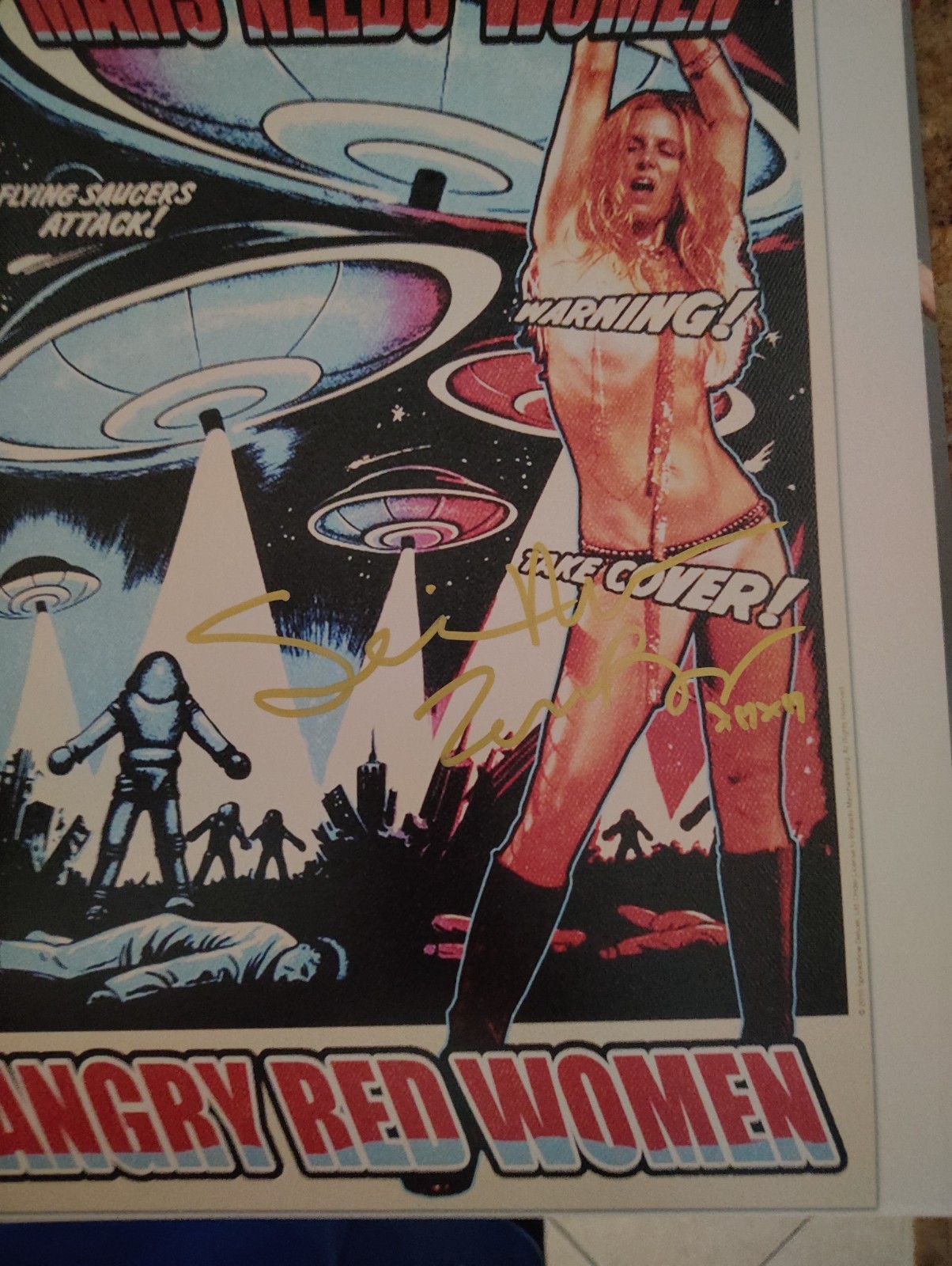 Sheri Moon Zombie Signed Poster Mars Needs Women Rob Zombie Sexy Pose