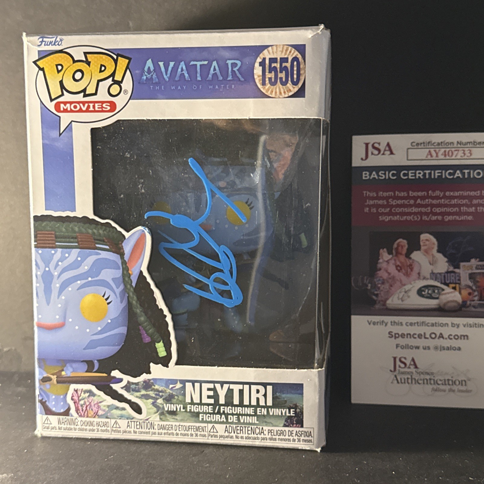 Zoe Saldana Signed Neytiri Funko 1550 Avatar Authentic Autograph JSA COA AVATAR