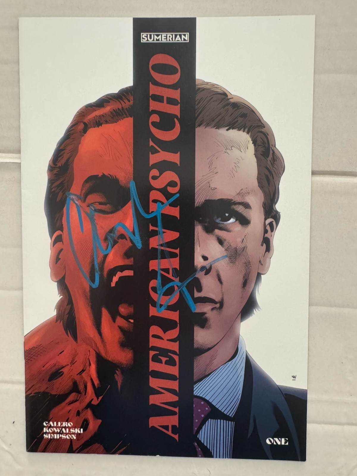 Christian Bale signed autographed American Psycho Comic book w/beckett coa B