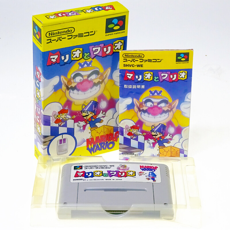 MARIO TO WARIO Nintendo SFC Super Famicom Japan Import NTSC-J Boxed Complete