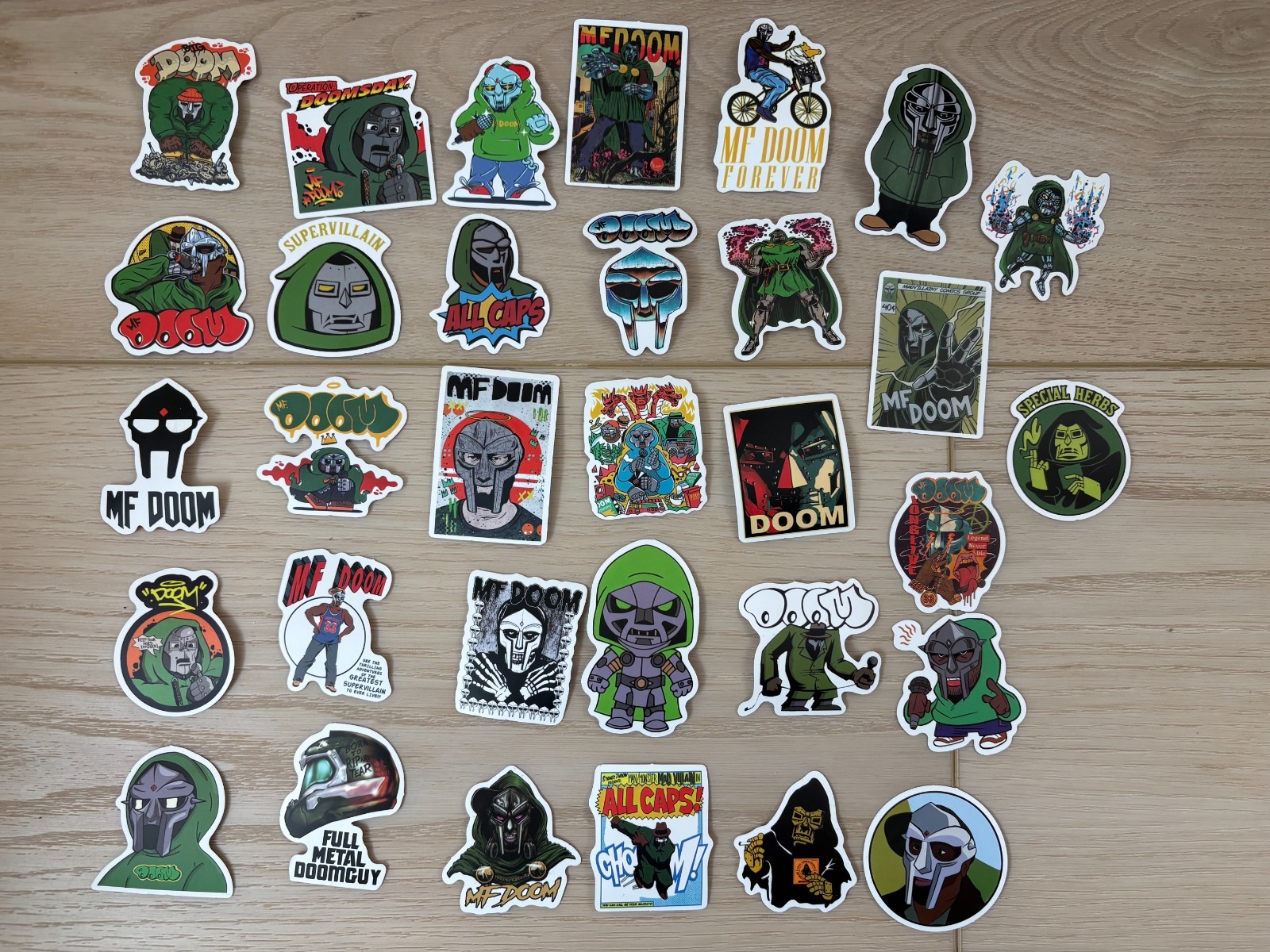MF DOOM Sticker Lot 30+ MM Food Operation Doomsday Graffiti