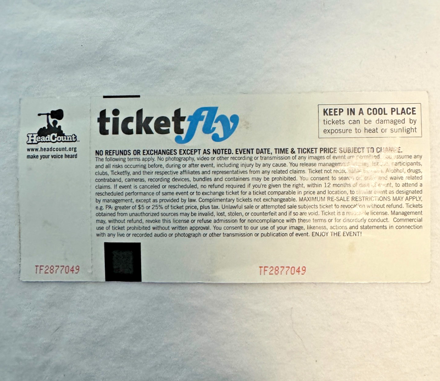 Steve Miller Band Concert Ticket Stub 2011 Austin City Limits TV Taping Season37