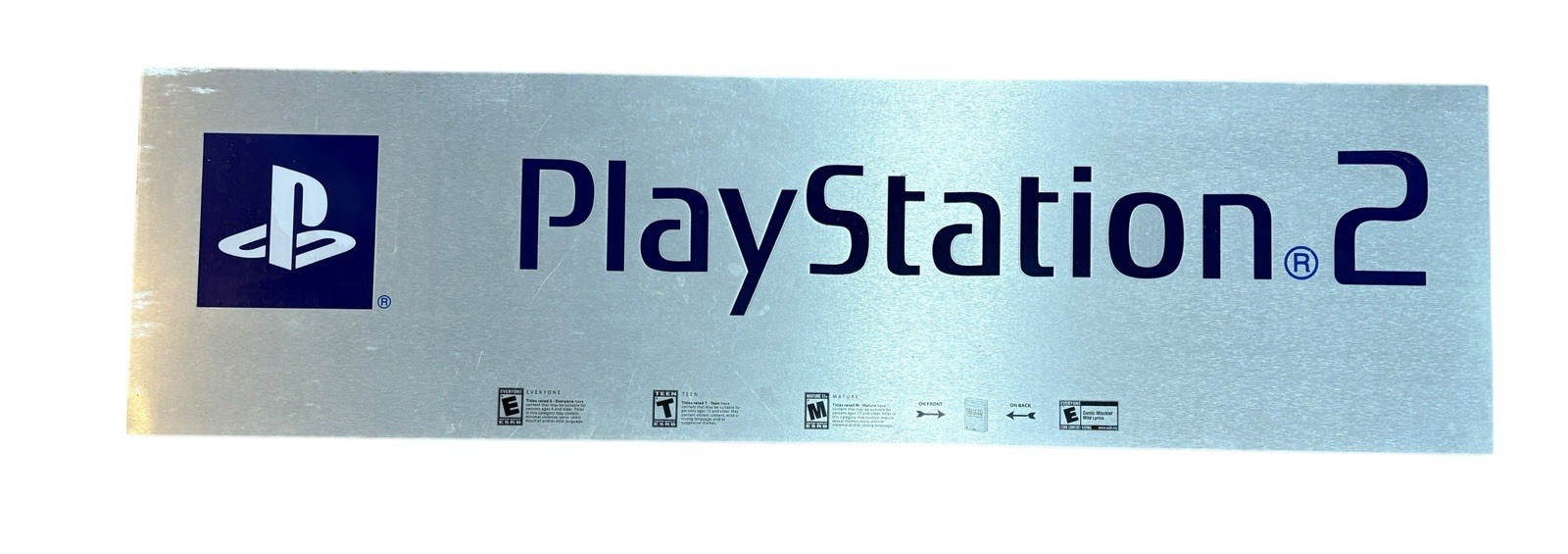 Official PlayStation 2 PS2 Aluminum Metal Store Display Sign Man Cave Rare 4ft