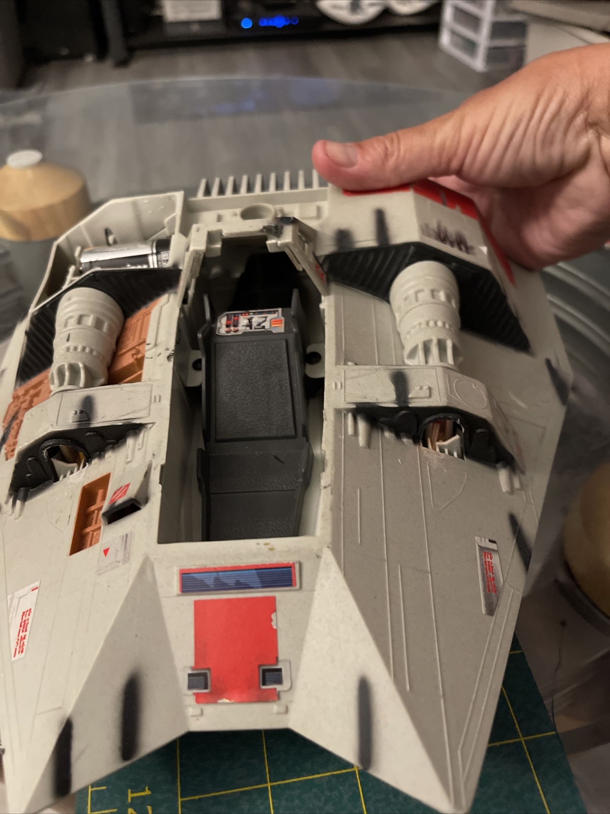 STAR WARS SNOWSPEEDER HASBRO POTF2 1996 shell Electronics Work Incomplete