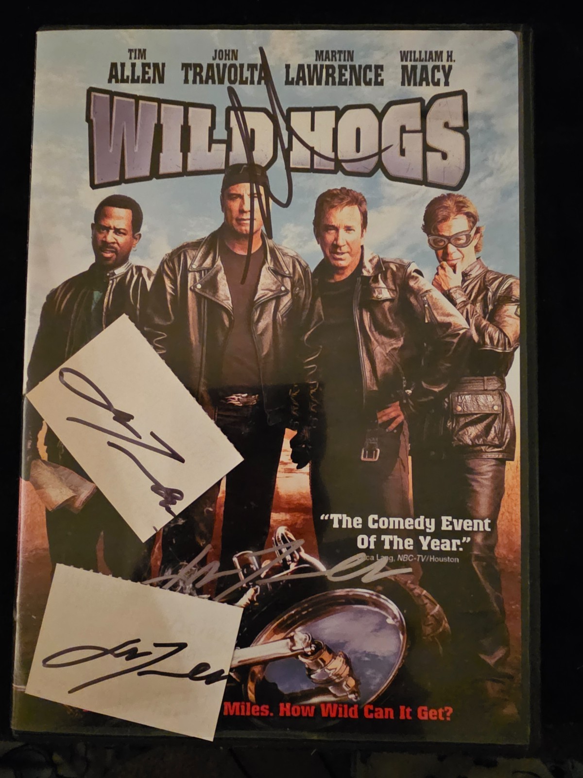 John Travolta and Tim Allen Signed DVD, Insert, & Movie Tickets from “Wild Hogs”