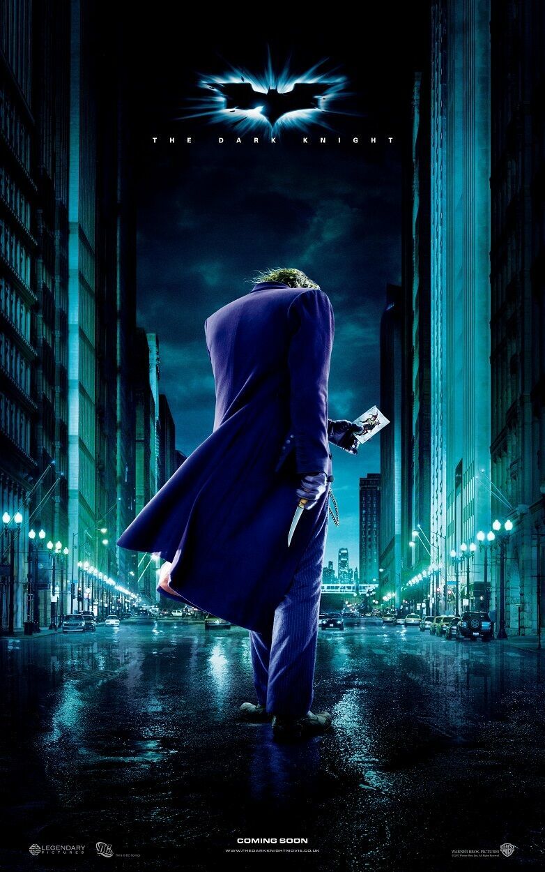 2008 Batman The Dark Knight Movie Poster Print 11X17 Joker Heath Ledger 🦇🍿