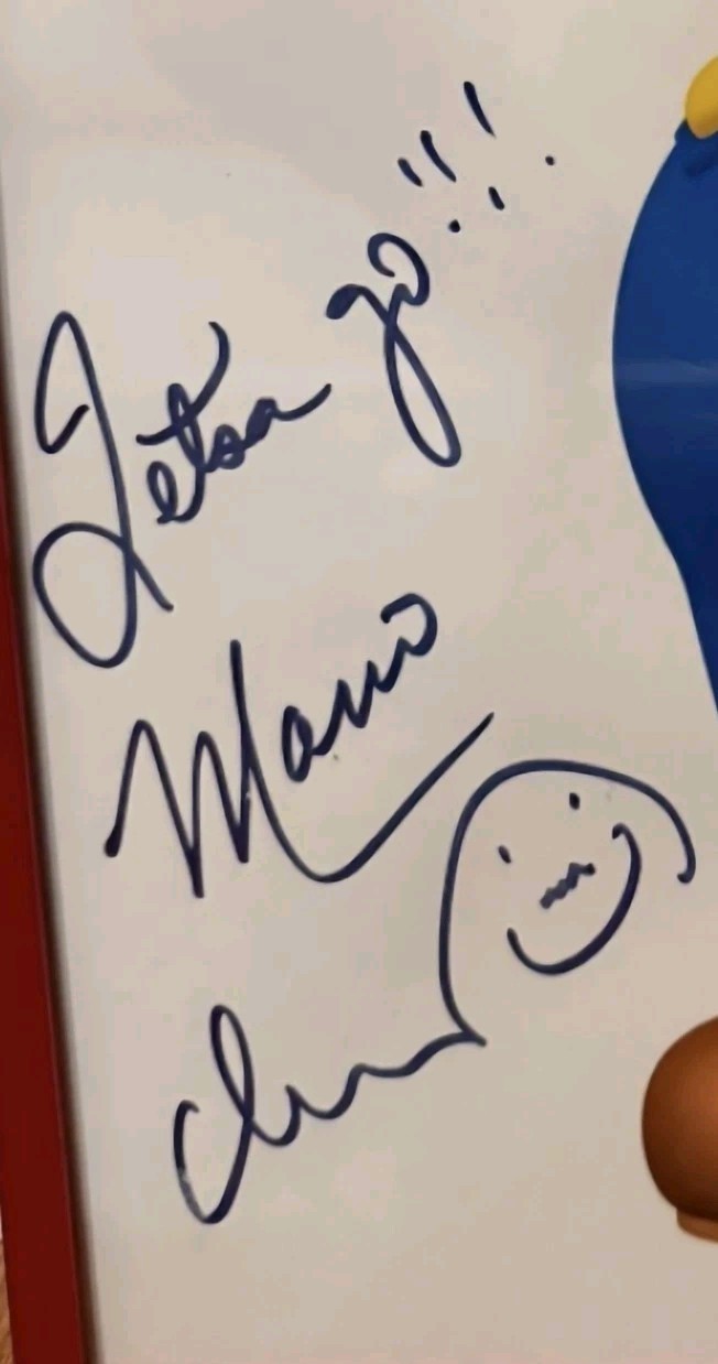 Charles Martinet Signed Super Mario 11×14 Print “Let’s-a Go!” “Woo Hoo!” Framed