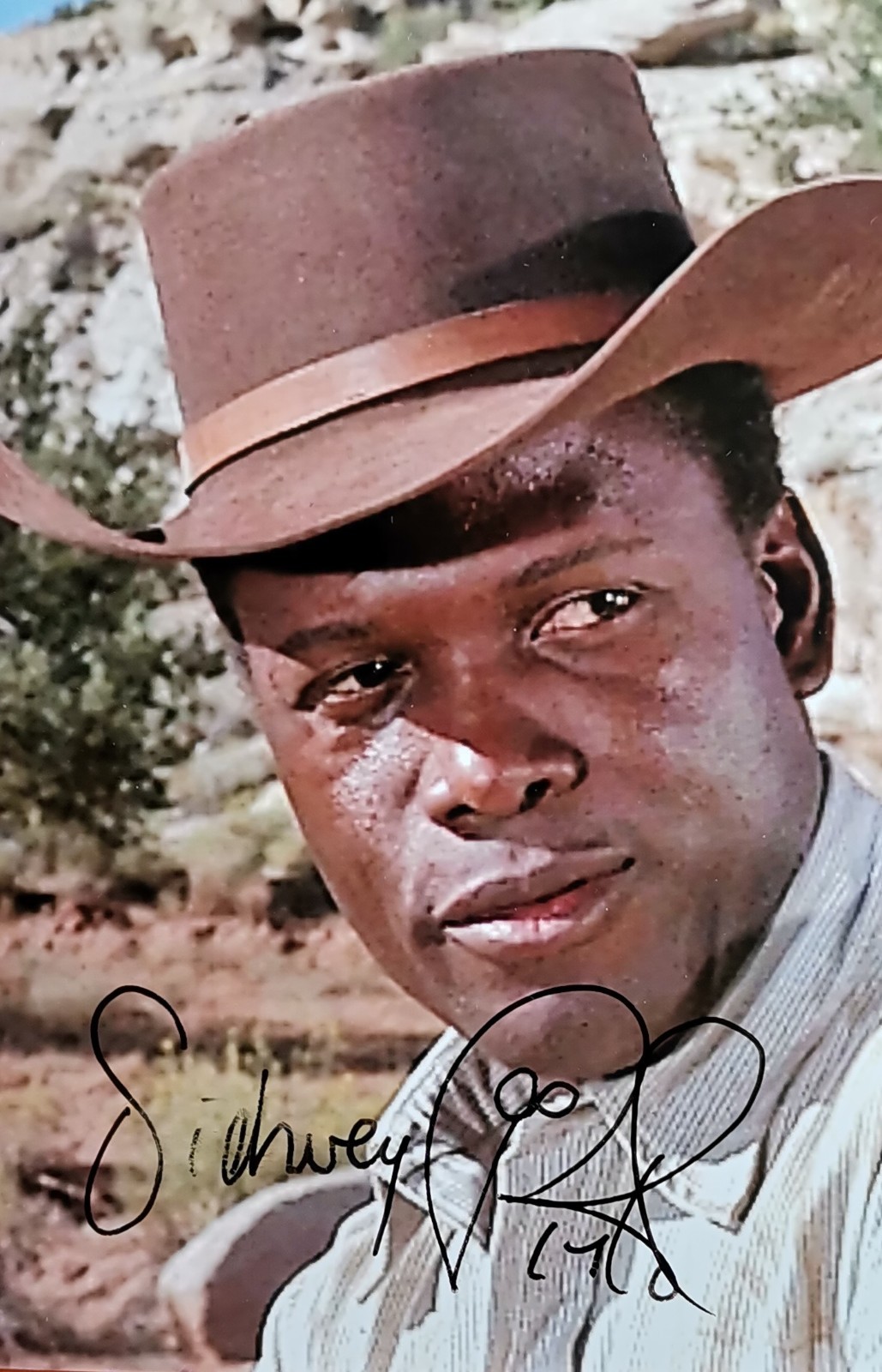 Sidney Poitier, Duel at Diablo, Signed Autographed 6×4 Photo