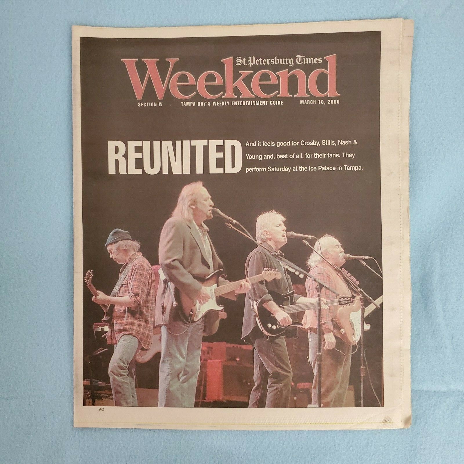 VINTAGE / CSN&Y – ST. PETERSBURG TIMES “WEEKEND” MAGAZINE MARCH 2000