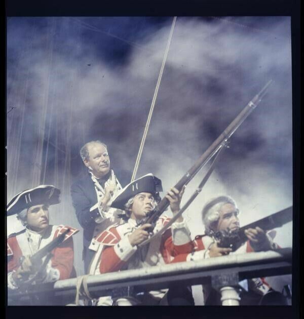 John Paul Jones 1959 Revolutionary War Scene Original 2.25 x 2.25 Transparency