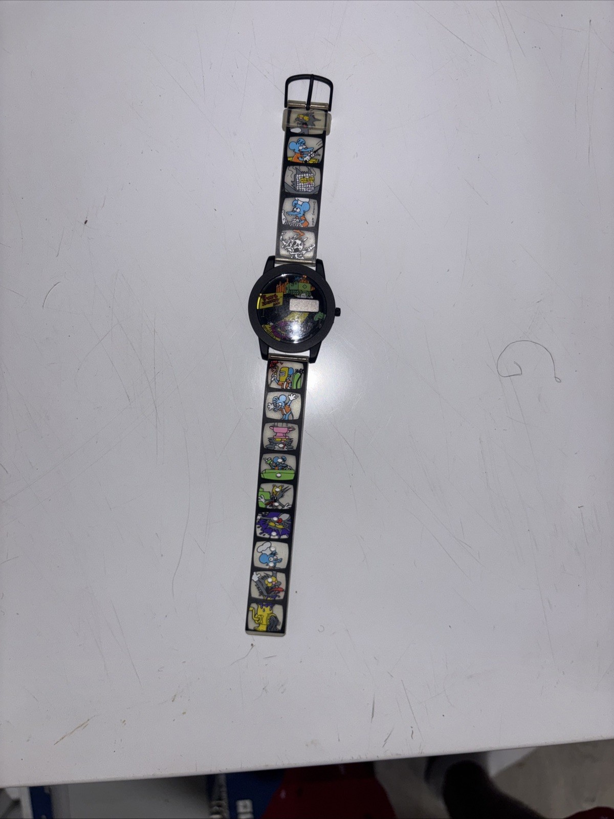 Itchy ans Scratchy Cartoon Watch from The Simpsons show very rare