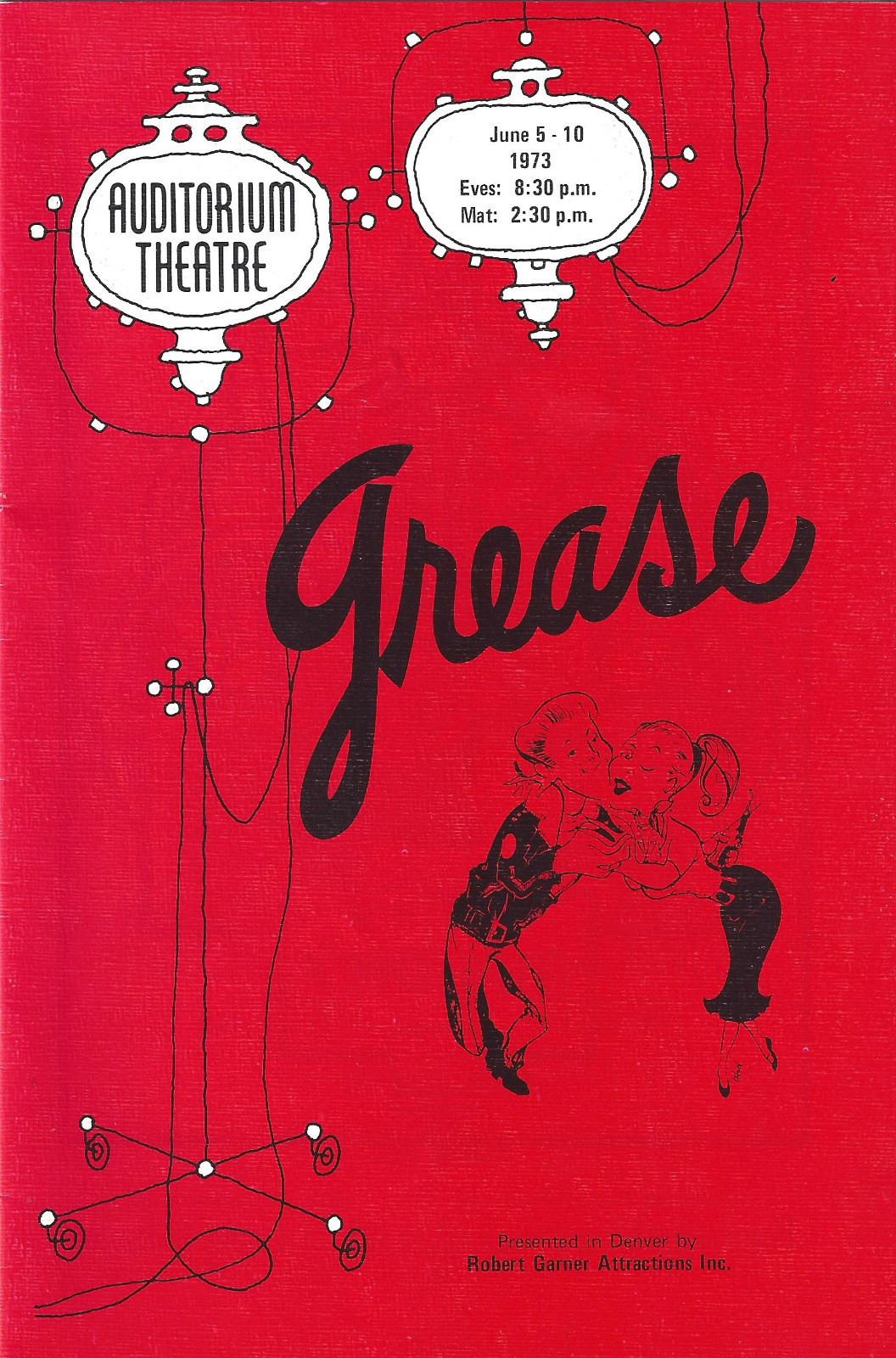 Judy Kaye “GREASE” John Travolta / Marilu Henner 1973 Denver Playbill