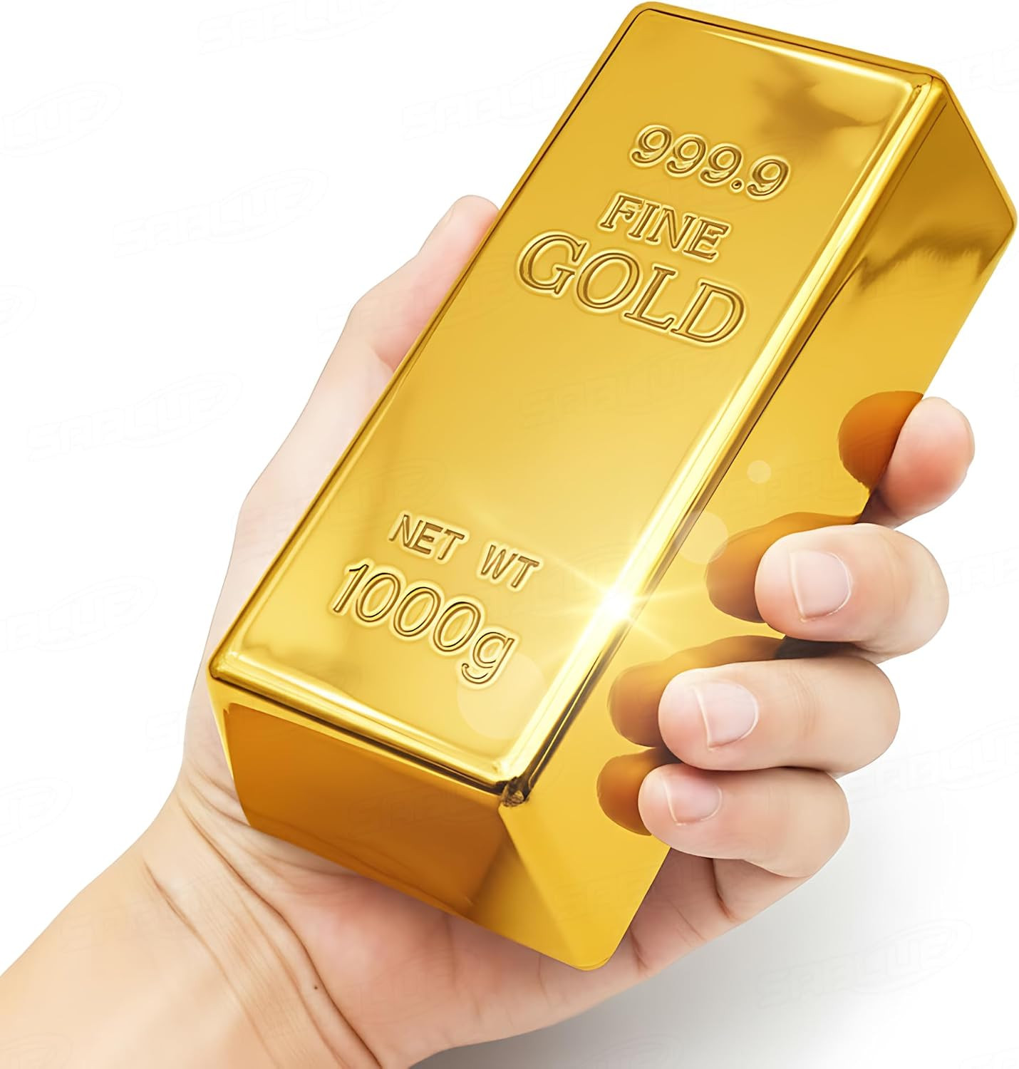 SABLUE Replica Gold Bar Fake Golden Bar Brick Bullion Glittering Plastic Novelty