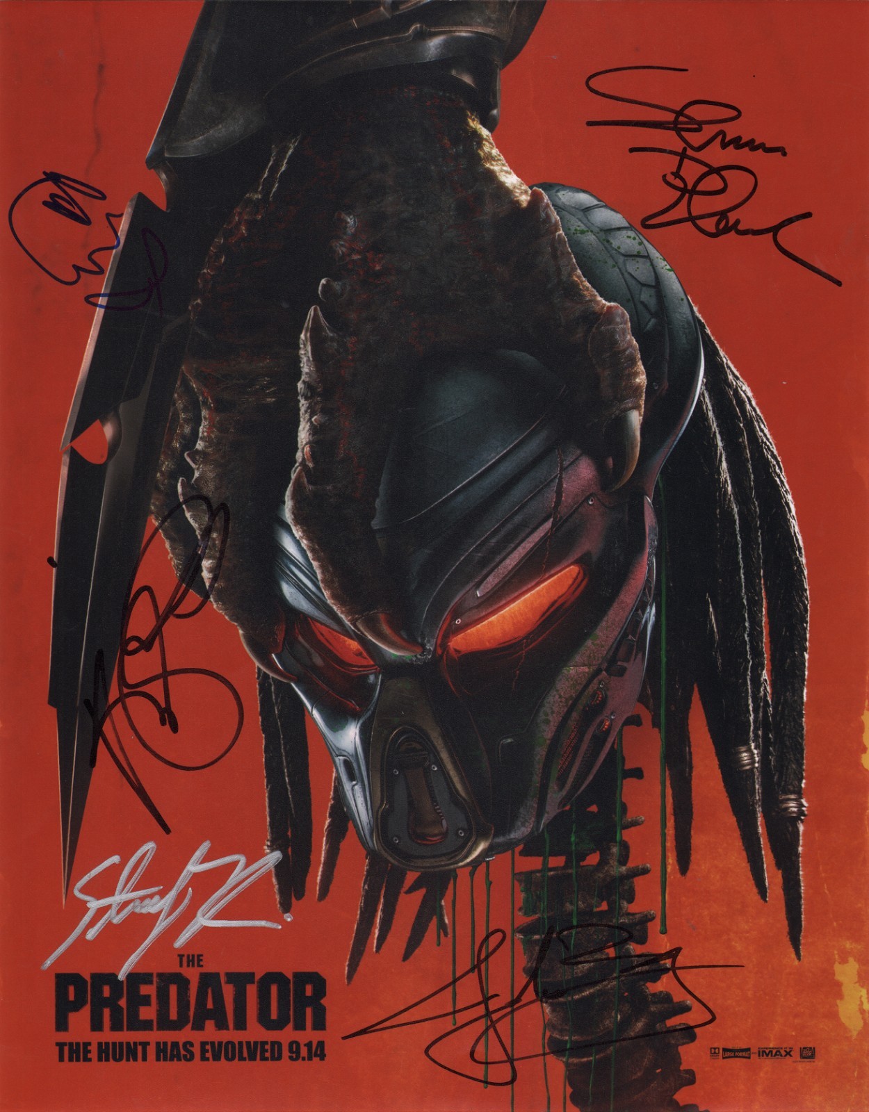THE PREDATOR (2018) Cast x5 Authentic Hand-Signed SHANE BLACK 11×14 Photo