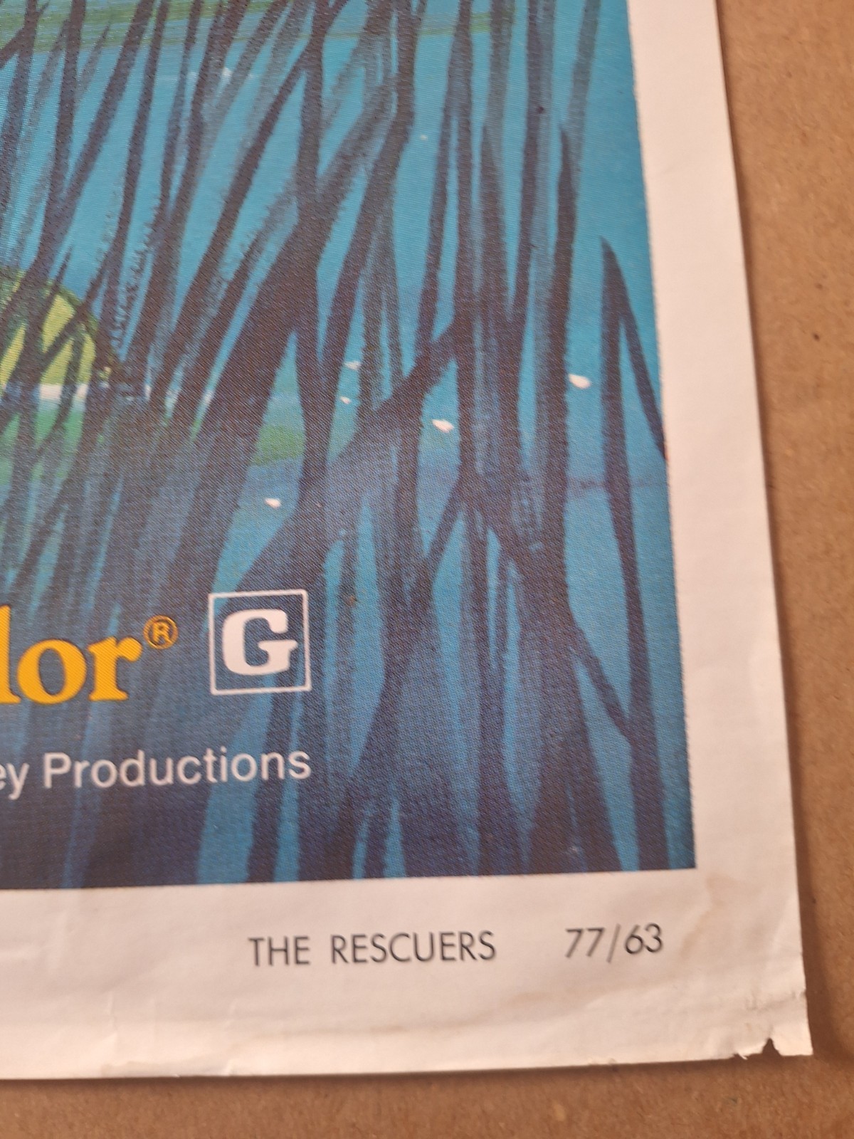 Walt Disney’s The Rescuers ~1977~ Authentic Theatre Used Single-sided US 1-sheet