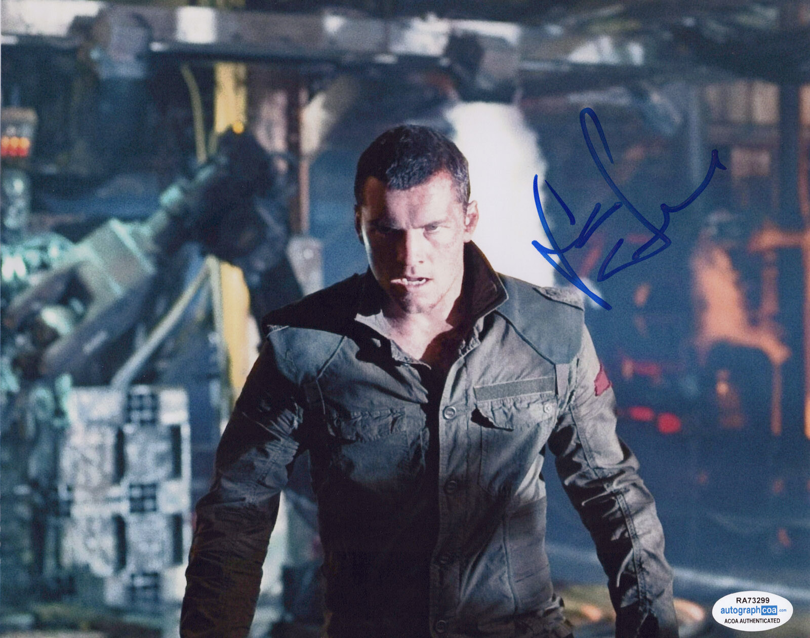 Sam Worthington signed “TERMINATOR SALVATION” 8×10 Photo c PROOF Avatar ACOA COA