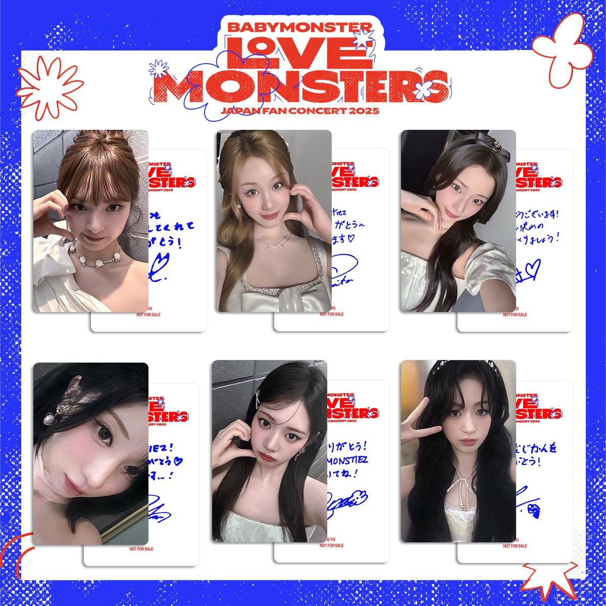 6pc/set Hot BABYMONSTER Japanese FAN CONCERT LOVE MONSTIEZ Special Photocard