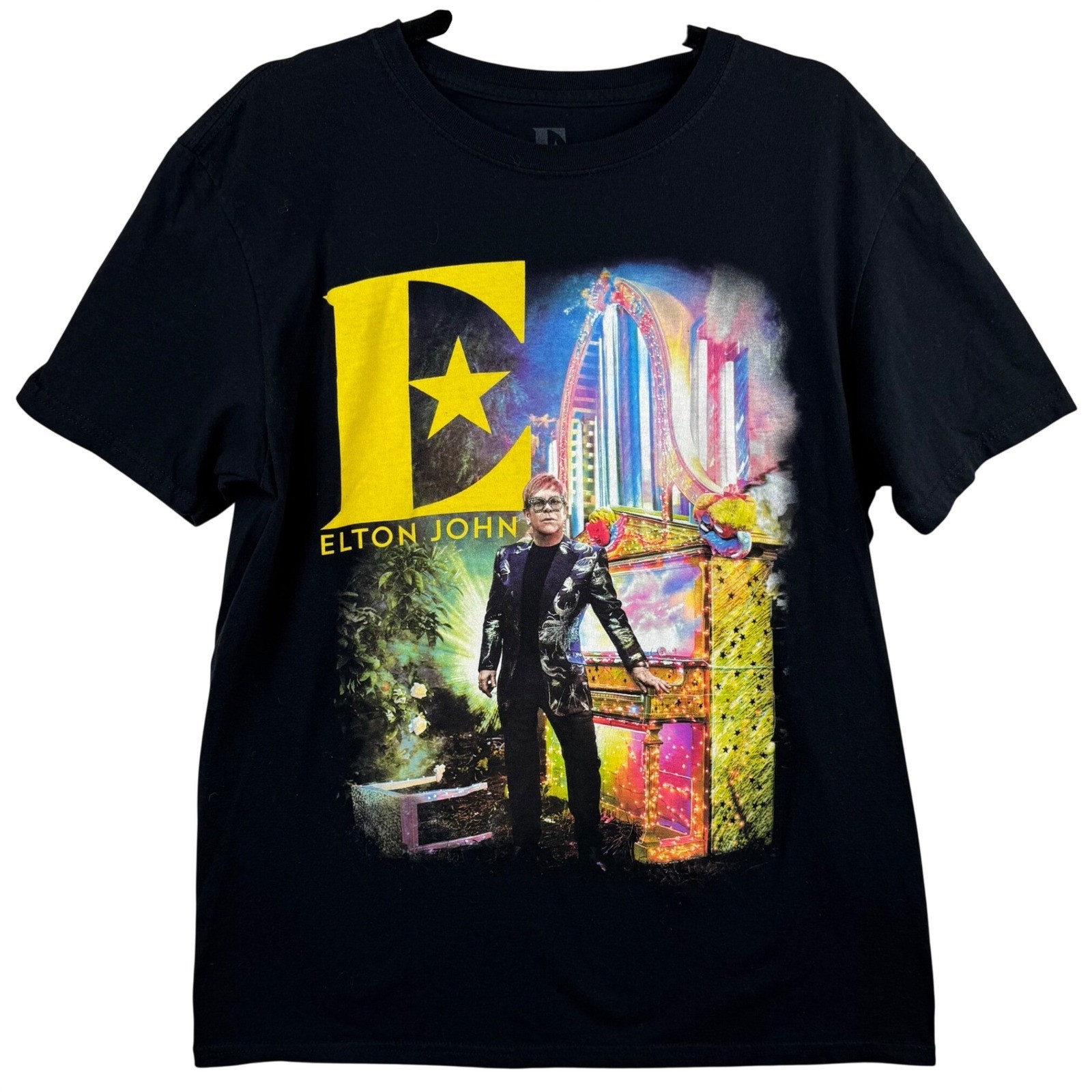Elton John Farewell Yellow Brick Road Tour T-Shirt Black Large 2018 Concert