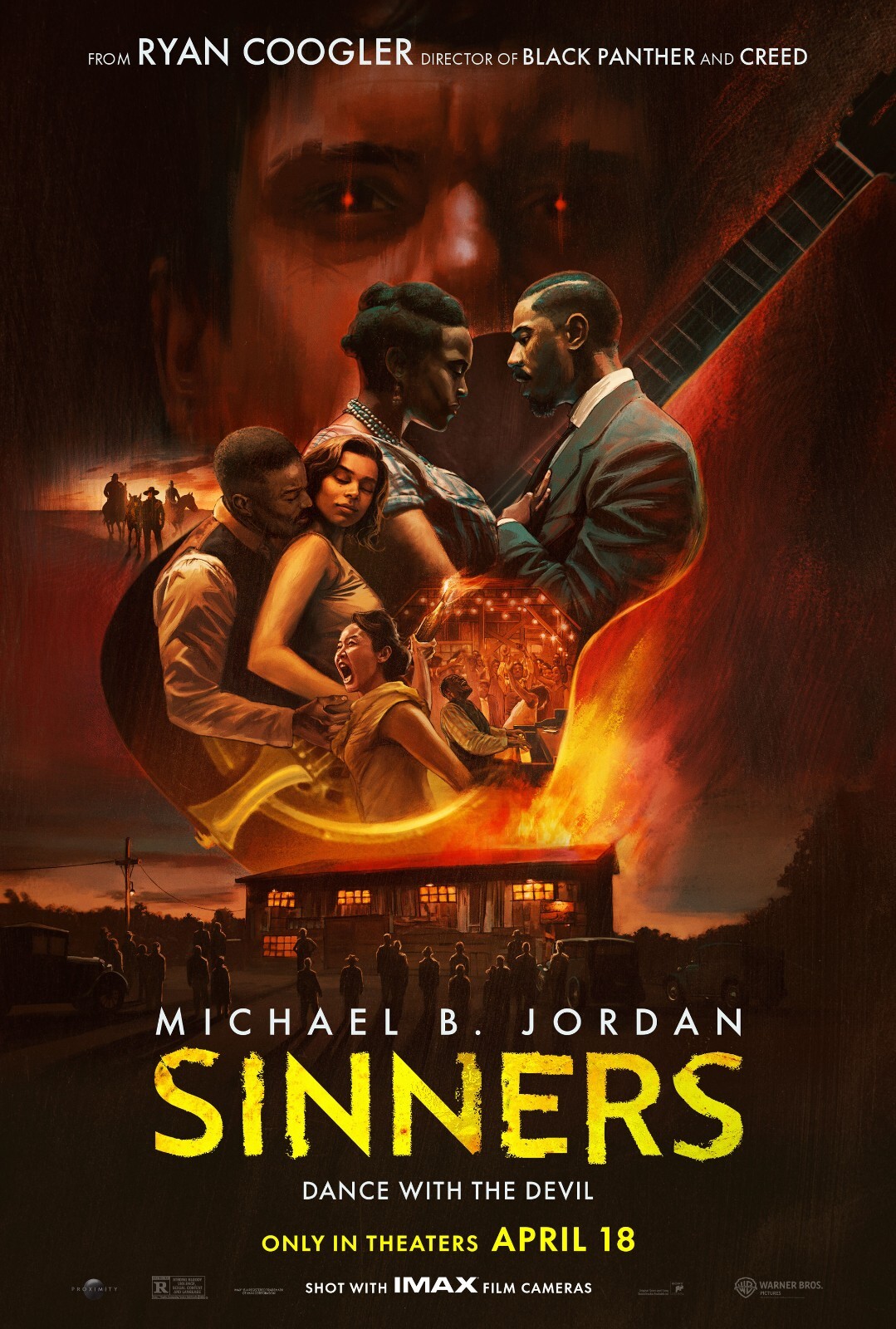2025 Sinners Movie Poster 11X17 Michael B Jordan Hailee Steinfeld Miles Caton 🍿