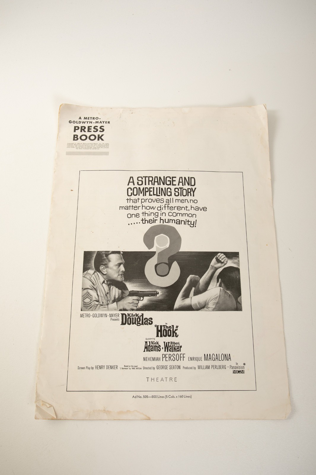 The Hook Kirk Douglas (N2R/JSF6)Press Book Merchandise Manual Enrique Magalona