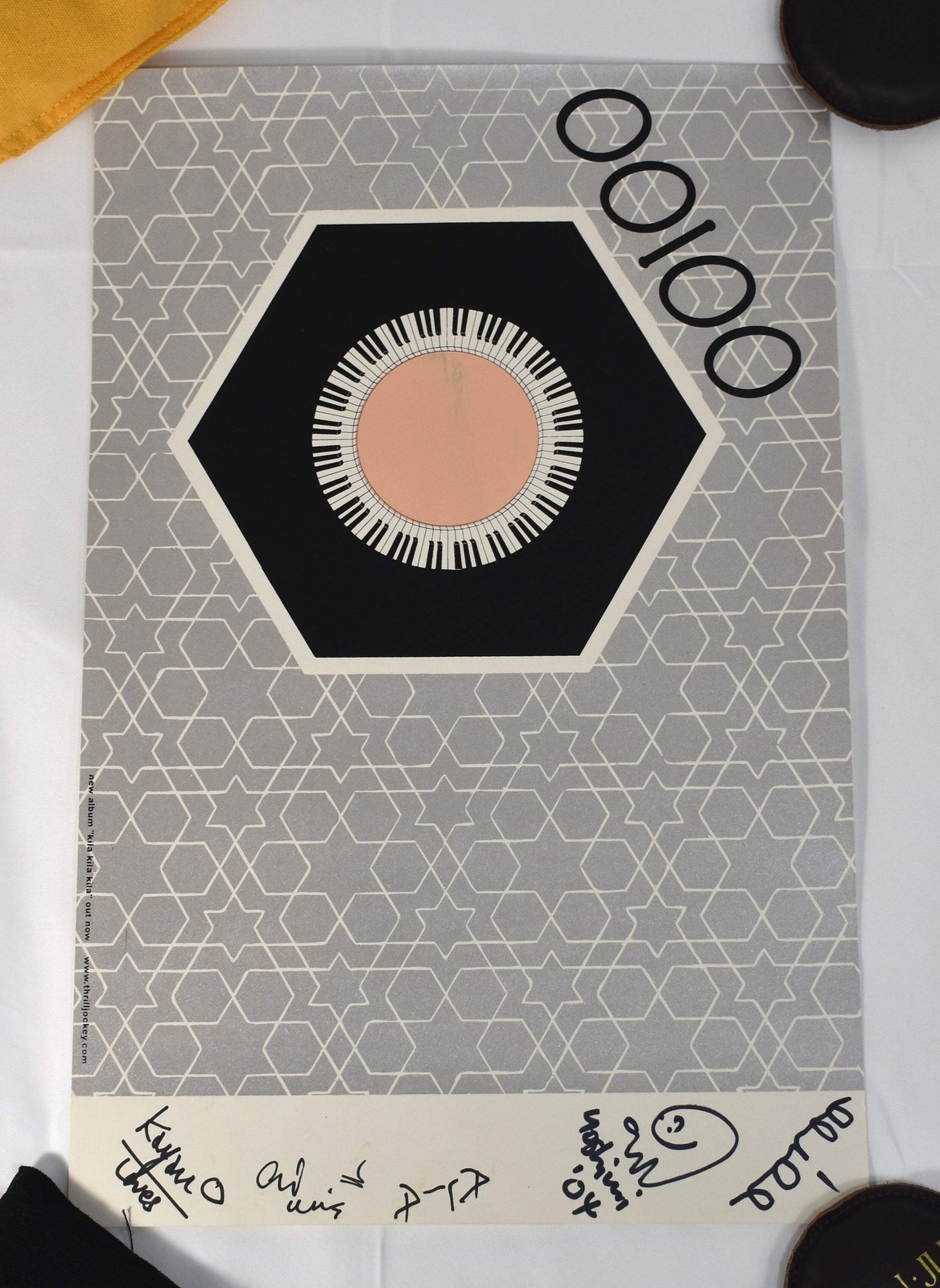 OOIOO Kila Kila Kila Poster, Thrill Jockey, Multiple Signatures, Abstract Design