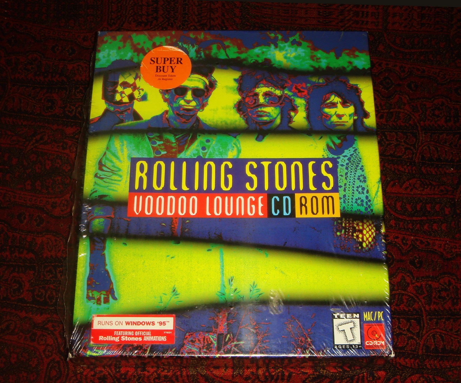 ROLLING STONES “Voodoo Lounge” CD ROM 1995 Virgin Interactive Mac/Pc NEW SEALED