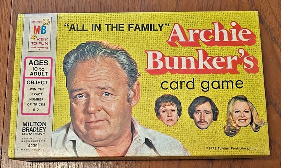 Archie Bunker’s Card Game All In The Family- Complete w/ Instructions 1972!