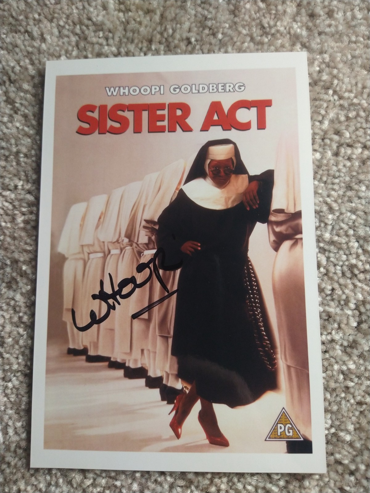 Whoopi Goldberg Signed 4×6 Photo Sister Act